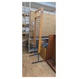 Freestanding Gridwall Display with Wood Frame