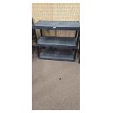 Black Three-Tier Utility Storage Shelf