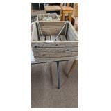 Rustic Hanging Wooden Crate Planter
