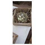 Decorative Rustic Twig Bird Nest with Eggs
