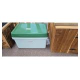 Vintage Coleman Cooler Green and White