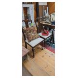 Pair of Traditional Dark Wood Dining Chairs