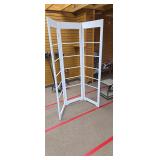 Three-Panel White Folding Room Divider