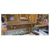 Vintage Wooden Arrow Storage Case with Brass Latch