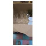 Set of Clear Diamond Pattern Drinking Glasses