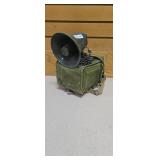 Vintage Olive Green Megaphone with Carrying Case