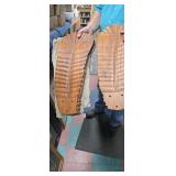 Set of Carved Wood Feather-Design Fan Blades