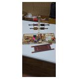 Vintage Thread Spool Rack and Sewing Collection