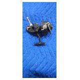 Vintage Black Metal Spinning Fishing Reel