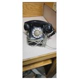 Vintage Black Rotary Desk Phone