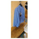 Blue and White Gingham Long Sleeve Button-Down