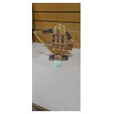 Vintage Wooden Model Galleon Ship