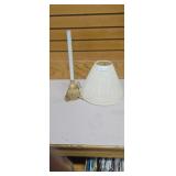 Tassel Base Candlestick Lamp with Pleated Shade