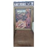 Vintage Fishing Themed Framed Print