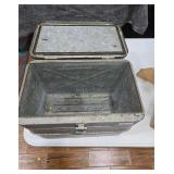 Vintage Industrial Metal Tool or Tackle Box