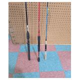 Set of Three Assorted Fishing Rods