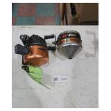 Zebco 33 and Copper Finish Spincast Reel Set