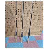 Set of Three Pinnacle Graphite Fishing Rods
