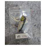 Vintage Topwater Fishing Lure with Scale Pattern