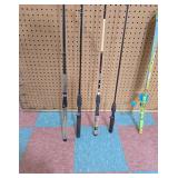 Set of Five Fishing Rods