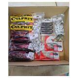 Assorted Soft Plastic Lures and Jig Heads