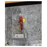 Vintage Orange and Black Speckled Fishing Lure