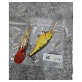 Dual-Blade Fishing Spinner with Yellow/Red Hackle