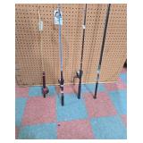 Set of Four Assorted Fishing Rods and Reels