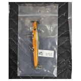 Vintage Dual-Propeller Fishing Lure, Orange/Silver