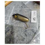 Vintage Popper Fishing Lure, Yellow Perch Pattern
