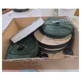 Bulk Lot of Green Spooled Ribbon and Binding Wire
