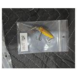 Vintage Yellow and Green Crankbait Fishing Lure