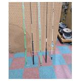 Set of Four Assorted Fishing Rods