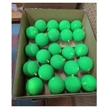 Lot of Vibrant Green Foam Spheres