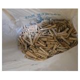 Large Collection of Vintage Wooden Clothespins