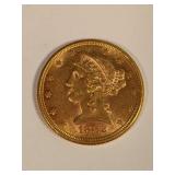 1882-P Classic Head 5 Dollar Gold Coin