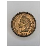 1862 Indian Head Penny Coin