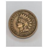 1859 Indian Head Penny Coin