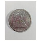 1846 Seated Liberty Silver Dollar Coin