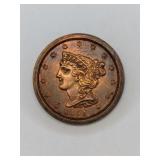 1851 Half Cent Coin