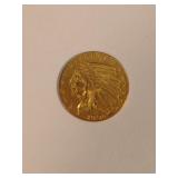 1908-P Indian Head Gold 2 1/2 Dollar Coin