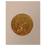 1909-P Indian Head Gold 2 1/2 Dollar Coin