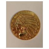 1914-P Indian Head Gold 5 Dollar Coin