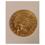 1911-P Indian Head Gold 5 Dollar Coin