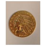 1908-P Indian Head Gold 5 Dollar Coin