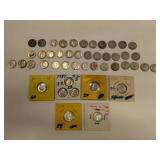 46 Silver Dime Coins from 1905 to 1964