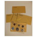 1959, Three 1963, 1964 U.S. Proof Coin Sets