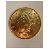 1904-P Liberty Head Gold 20 Dollar Coin