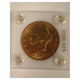 1888 Liberty Head Gold 20 Dollar Coin