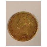 1886-S Liberty Head Gold 10 Dollar Coin